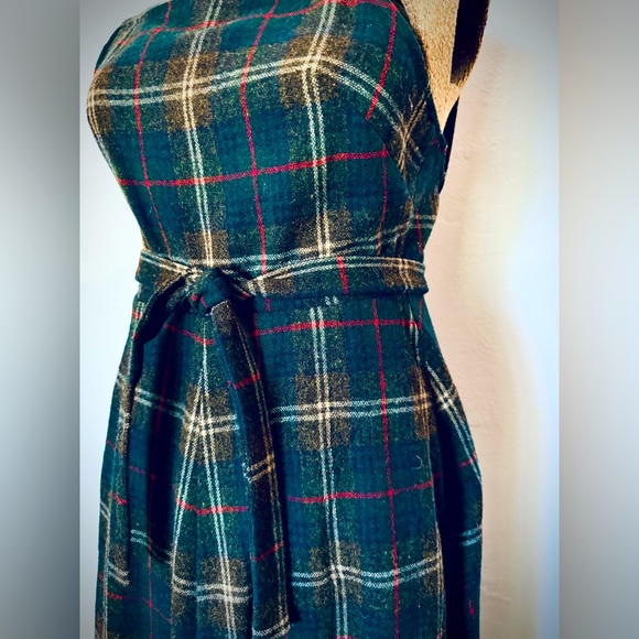 Super Preppy 70’s Vintage Plaid Wool Lanz Wrap Dress - Perfect Condition - Picture 2 of 12